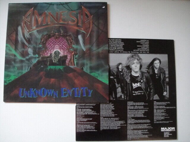 Amnesia – Unknown Entity LP Major Records – WADES 3 UK 1991