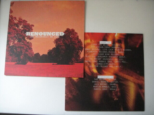 Renounced – The Melancholy We Ache LP Carry The Weight Records – CTWR47 UK 2014