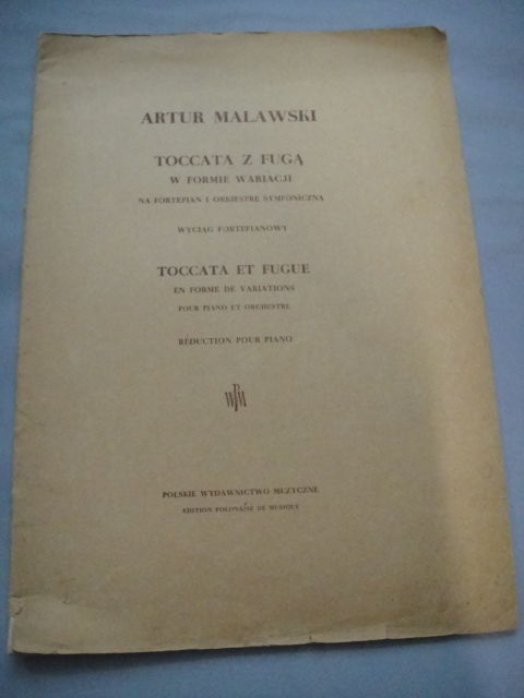 Sheet Music Score: A.Malawski:Toccata and Fugue(piano)