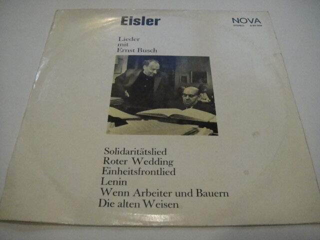 Hanns Eisler – Lieder Mit Ernst Busch LP German Democratic Republic