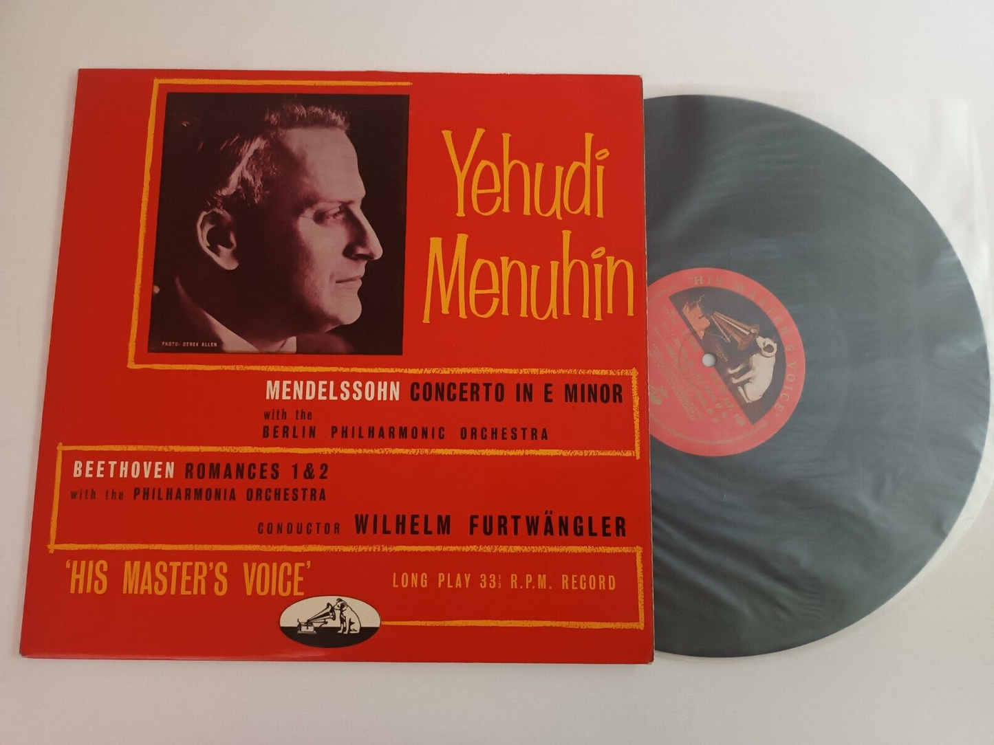 FURTWANGLER Mendelssohn: Concerto In E Minor Beethoven: Romances 1&2 Menuhin LP