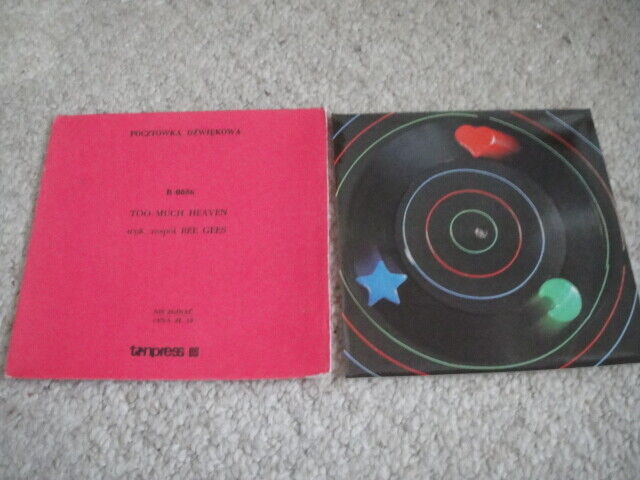 Bee Gees - To Much Heaven 7'' POLISH Flexi CARD