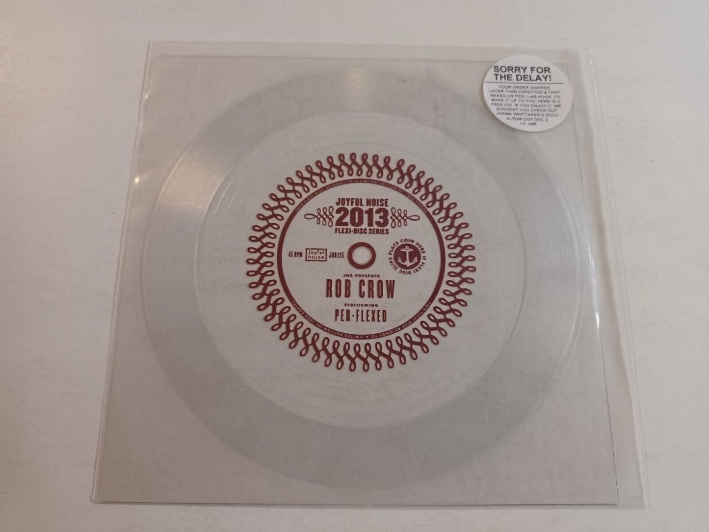 Rob Crow – Per-Flexed 7' Flexi Joyful Noise Recordings – JNR125.2 USA 2013 VIP