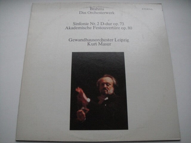 Brahms: Symphony 2 c-moll Op. 73 LP Kurt Masur - conductor BLACK ETERNA