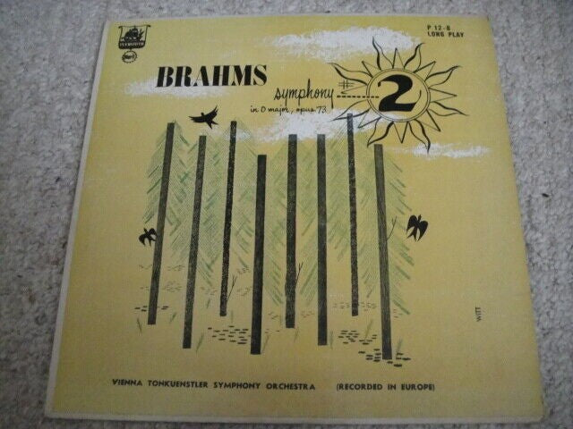 Brahms: Symphony no.2 in D major, opus 73 Vienna Tonkuenstler Orchestra LP