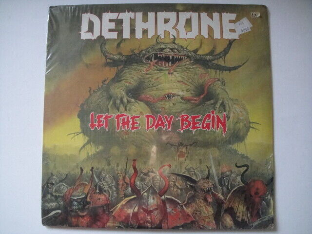 Dethrone ‎– Let The Day Begin LP Under One Flag ‎– FLAG 41 France 1989 SEALED