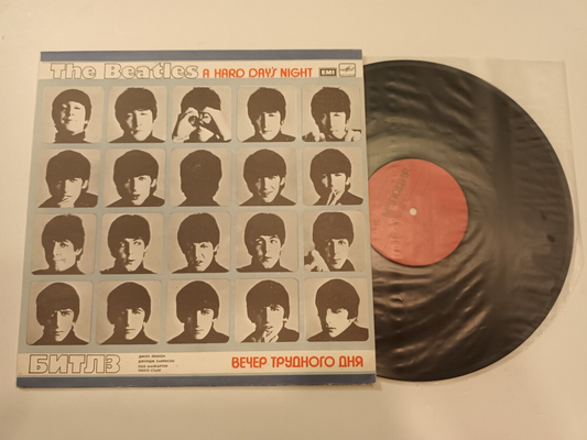 BEATLES A Hard Day's Night SOVIET LP Different RUSSIAN Leningrad/Red/DMM