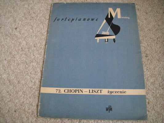 Chopin-Liszt - "The Maiden's Wish" Vintage Sheet Music Score POLAND