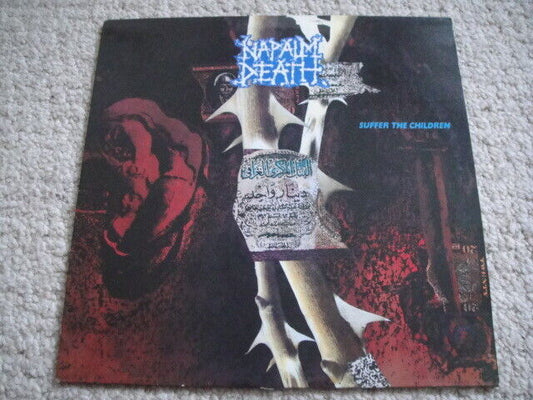 Napalm Death ‎– Suffer The Children EP Earache ‎– MOSH 24T UK 1990