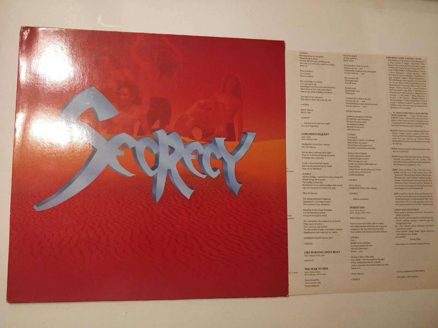 Secrecy – Art In Motion LP Noise ‎– N 0157-1 Germany 1990 Prog/Metal Thrash