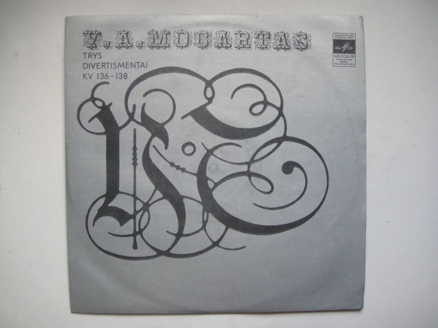 Saulius Sondeckis - conductor,MOZART:3 Divertimentos LP