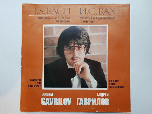 GAVRILOV - piano BACH: Concert 1, 7 LP RUS