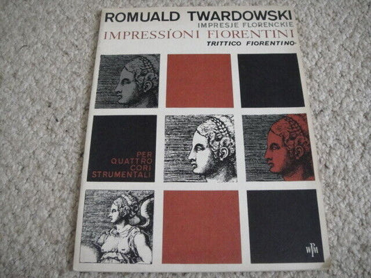 Vintage Sheet Music Score: Romuald Twardowski: Impressioni fiorentini. Poland