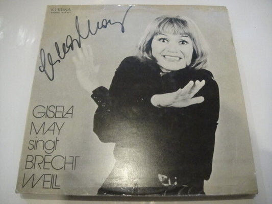 Gisela May ‎– Singt Brecht Weill AUTOGRAPED/Signed LP German Democratic Republic