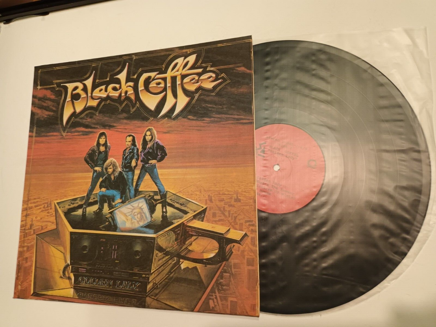 Black Coffee 'Golden Lady RUSSIAN/Soviet GLAM/Hair/SLEAZE Metal LP Черный КофеEX