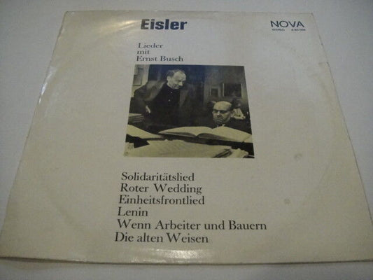 Hanns Eisler ‎– Lieder Mit Ernst Busch LP German Democratic Republic