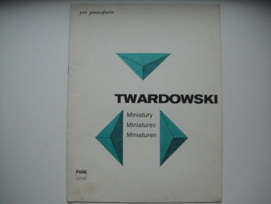 Vintage Sheet Music Score: Romuald Twardowski: Miniatures Per Pianoforte RWM