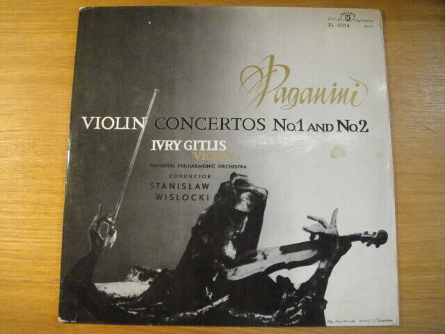 Ivry Gitlis - violin,Paganini: Violin Concertos No.1/No.2, Stanislaw Wislocki LP