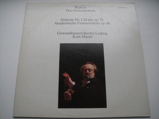 Brahms: Symphony 2 c-moll Op. 73 LP  Kurt Masur  - conductor BLACK ETERNA