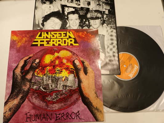 Unseen Terror – Human Error LP Earache – MOSH 4 UK 1987 Napalm Death