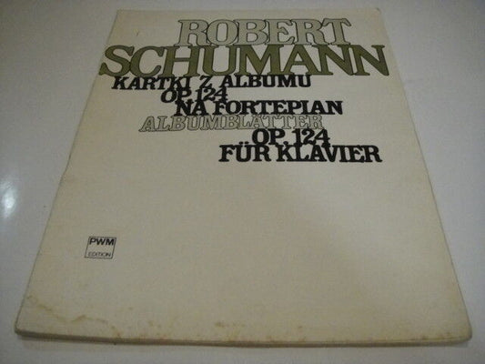 Vintage Sheet Music Score: Schumann: Albumblatter, Op. 124  PWM