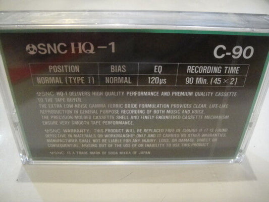 SNC HQ-1 BLANK Audio TAPE/Cassette SEALED Japan