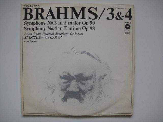 Stanislaw Wislocki - conductor, BRAHMS:Symphony no.3 & 4 Double LP Muza