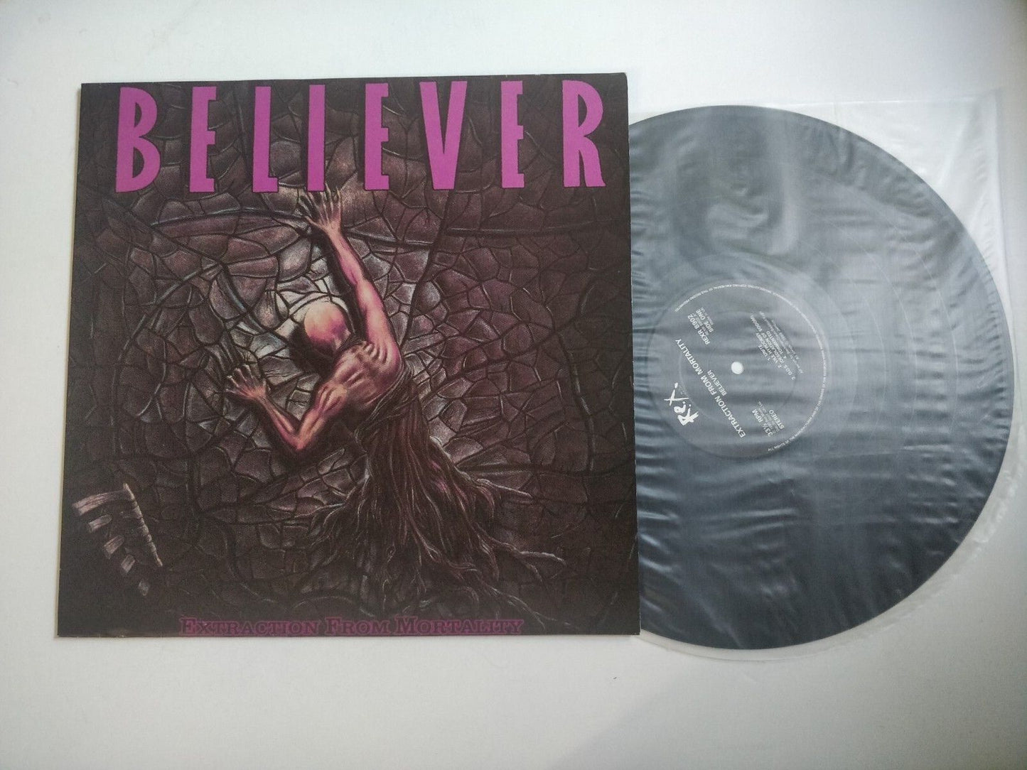 Believer ‎– Extraction From Mortality LP REX R 8902 UK 1989 Thrash Ultra Rare