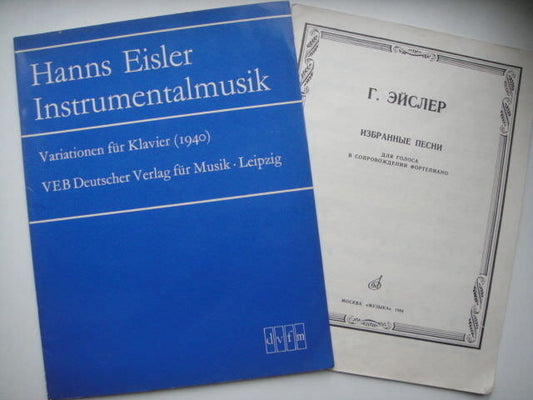 Vintage Sheet Music Score: Hanns Eisler: Variation for Piano /dvfm Leipzig 1976