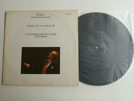 Brahms: Symphony 4 e-moll Op. 98 LP  Kurt Masur  - conductor BLACK ETERNA