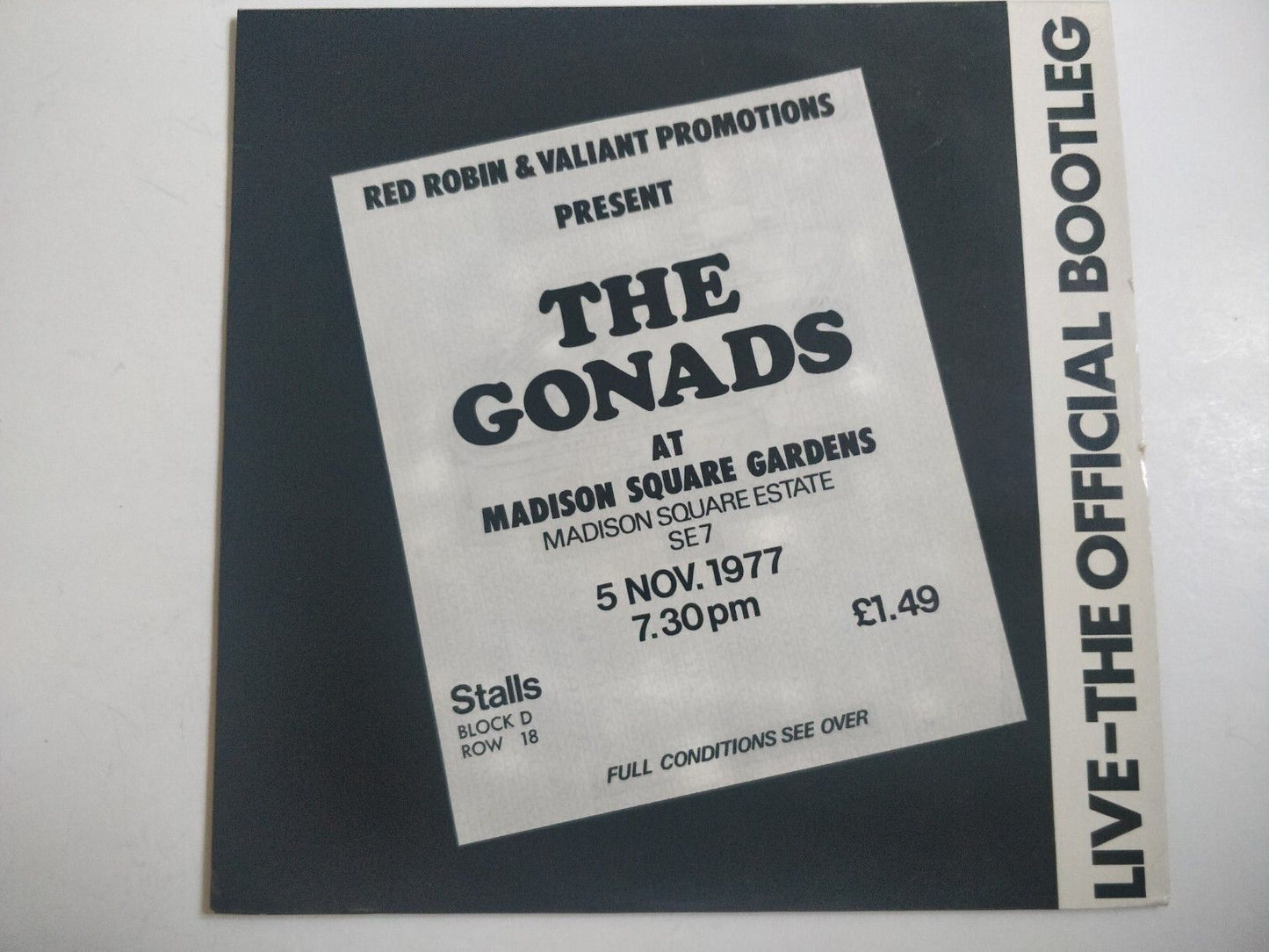 The Gonads – Live-The Official Bootleg 2xLP Syndicate/Red Robin Rec. – SYN DLP 8