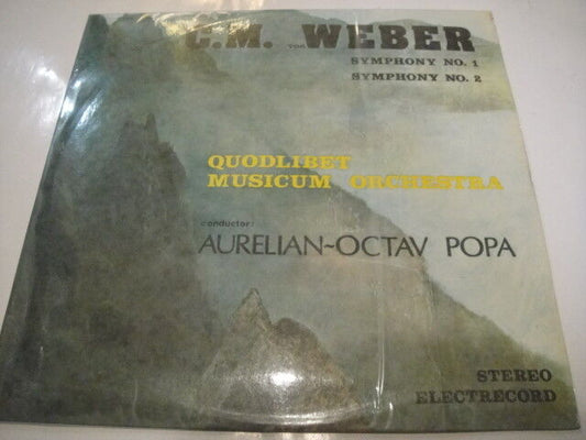 Aurelian - Octav Popa - conductor, WEBER: Symphony 1 & 2 in Do Major LP