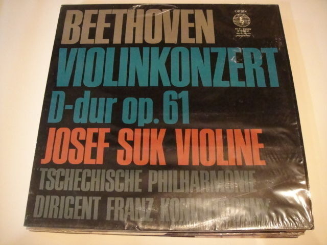 JOSEF SUK - violin/KONWITSCHNY - conductor, BEETHOVEN:Konzert für Violine LP