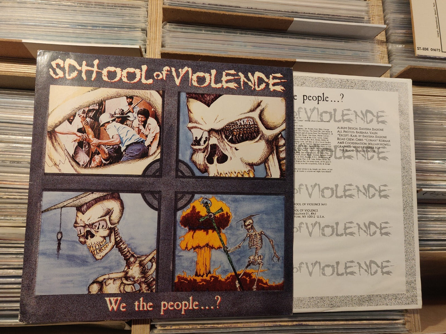 School Of Violence ‎– We The People...? LP Metal Blade ‎RR 95021 Crossover 1988