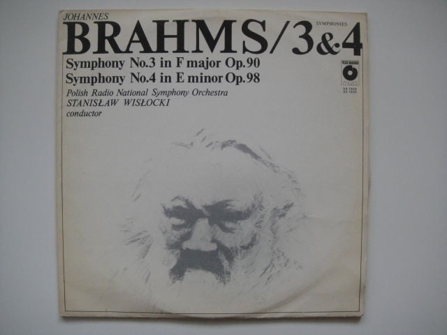 Stanislaw Wislocki - conductor, BRAHMS:Symphony no.3 & 4 Double LP Muza