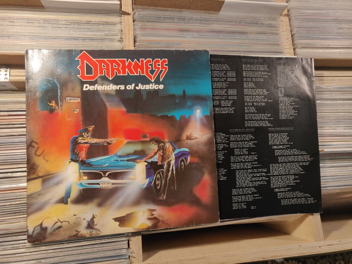 Darkness - Defenders Of Justice LP Tales Of Thrash ‎– 805 855-928 Germany 1988