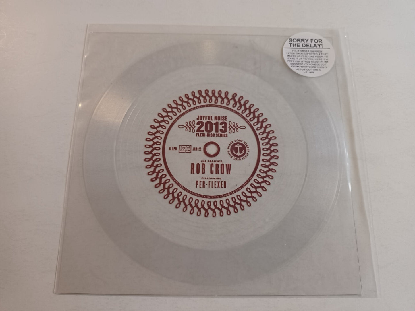 Rob Crow – Per-Flexed  7' Flexi Joyful Noise Recordings – JNR125.2 USA 2013 VIP