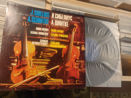 Kremer/Grindenko - violin, Schnitke: Concerto Grosso For Two Violins LP Sibelius